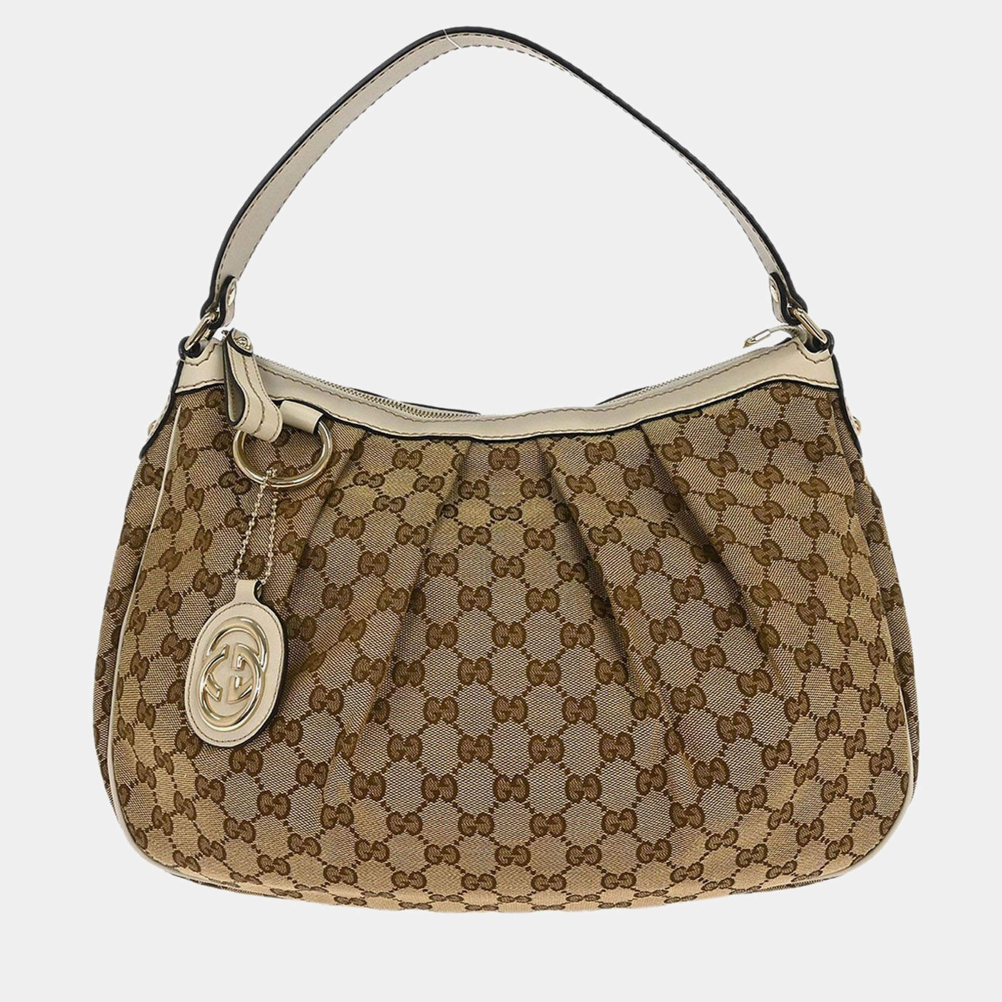 Pre Owned Gucci Brown Gg Handbag