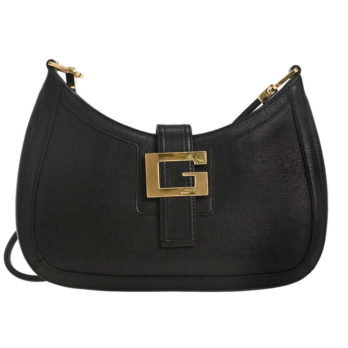 مملوكة مسبقًا Gucci Black Leather Shoulder Bag
