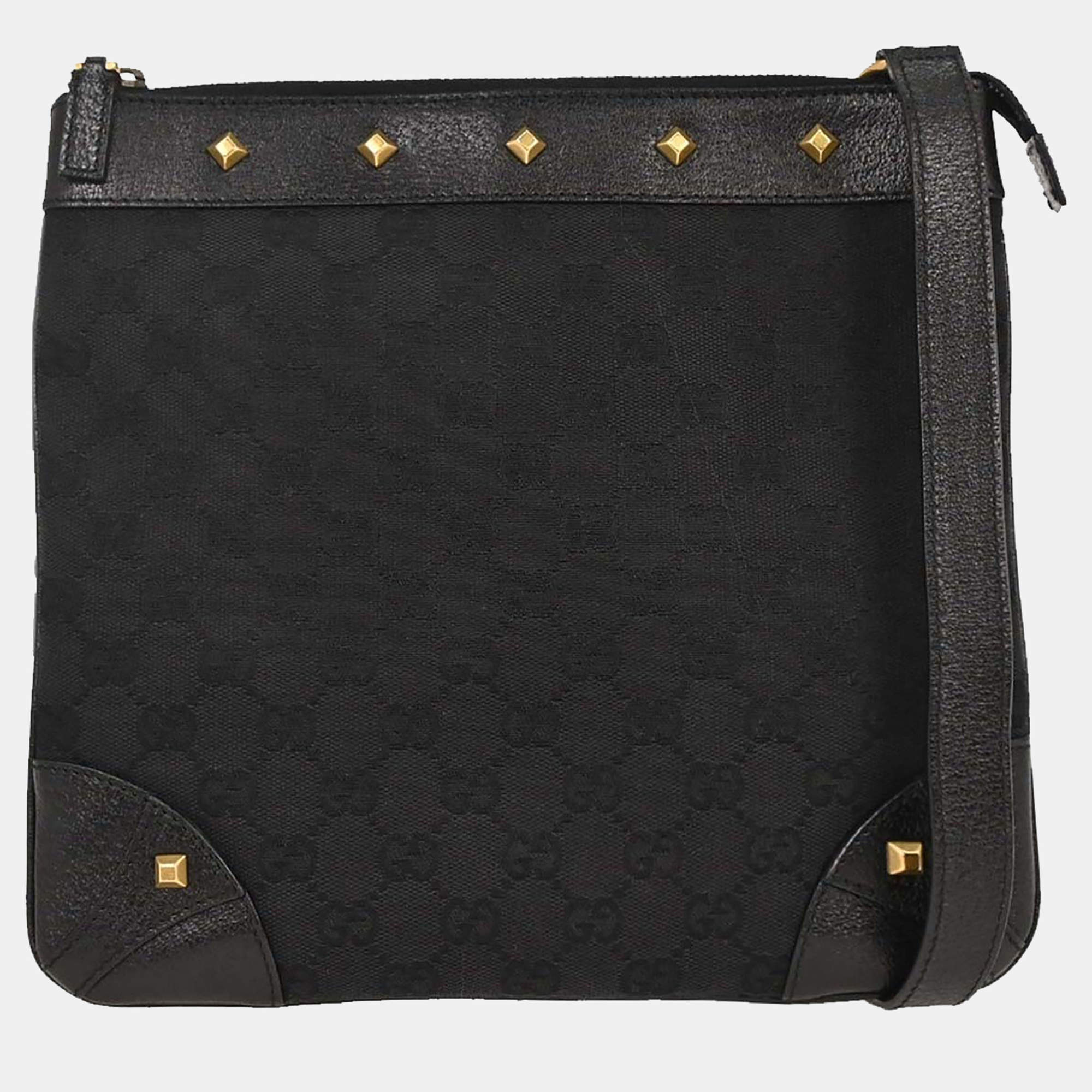 مملوكة مسبقًا Gucci Black GG Shoulder Bag