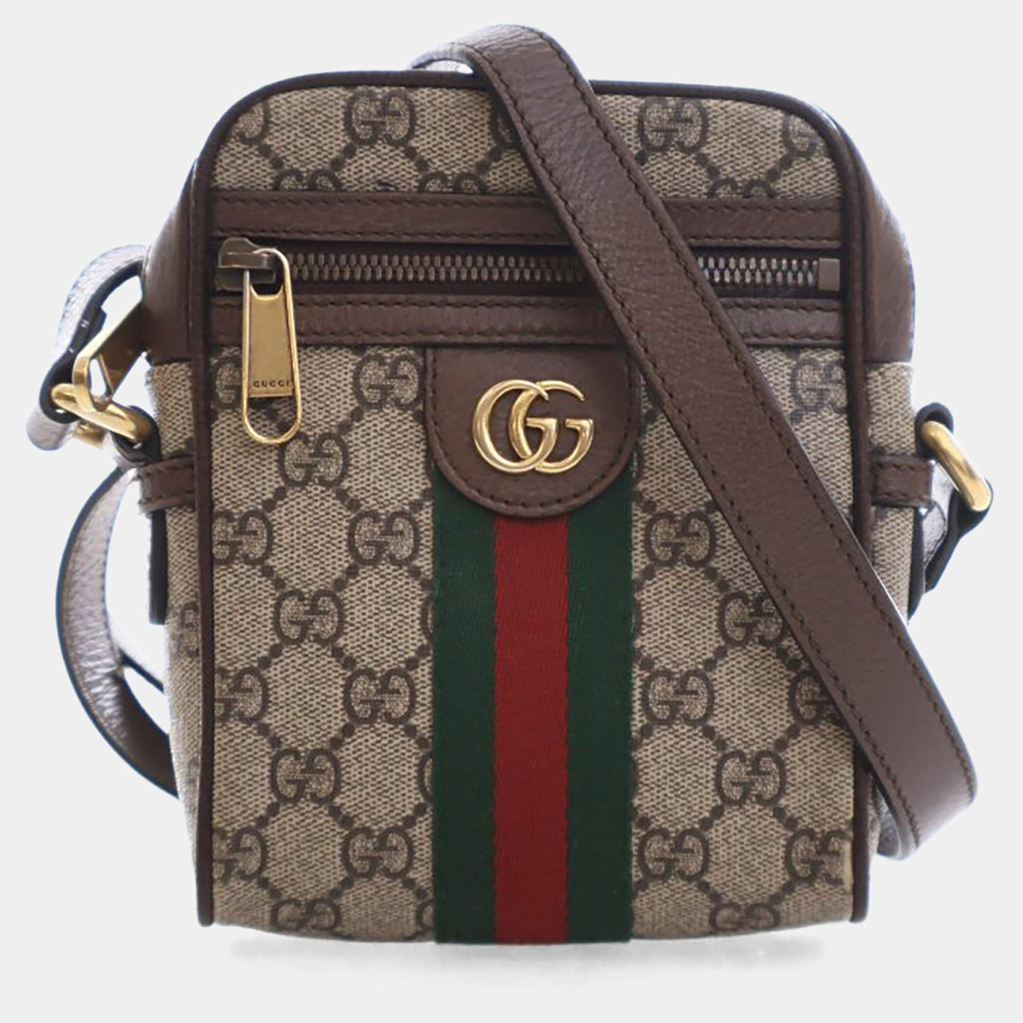 مملوكة مسبقًا Gucci GG Beige Canvas Ophidia Messenger Bag