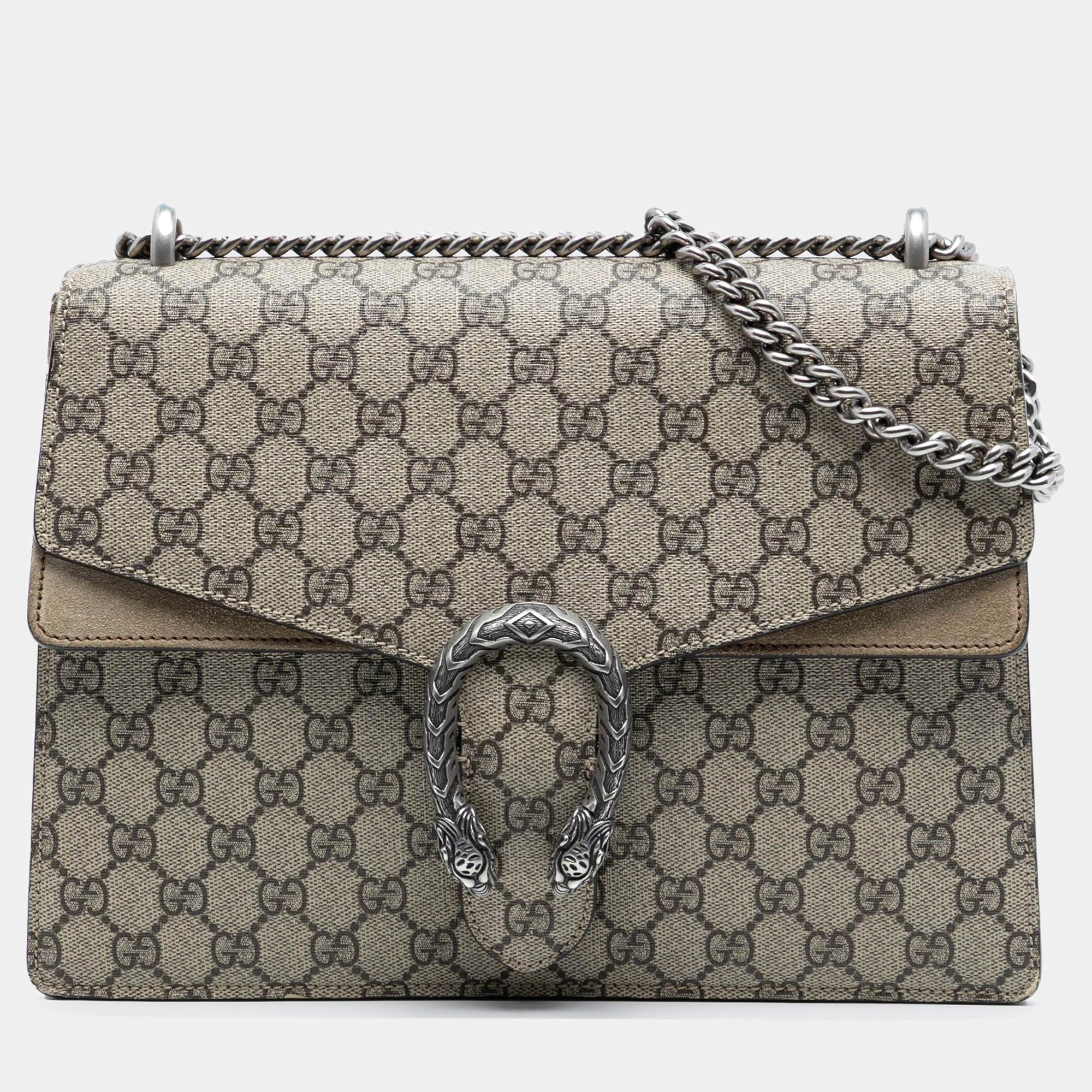 مملوكة مسبقًا Gucci Brown Medium GG Supreme Dionysus Shoulder Bag
