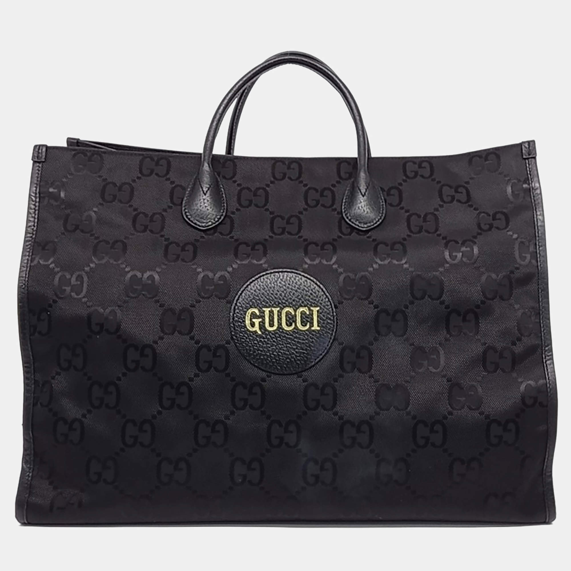 مملوكة مسبقًا Gucci Black Fabric Off The Grid Tote Bag