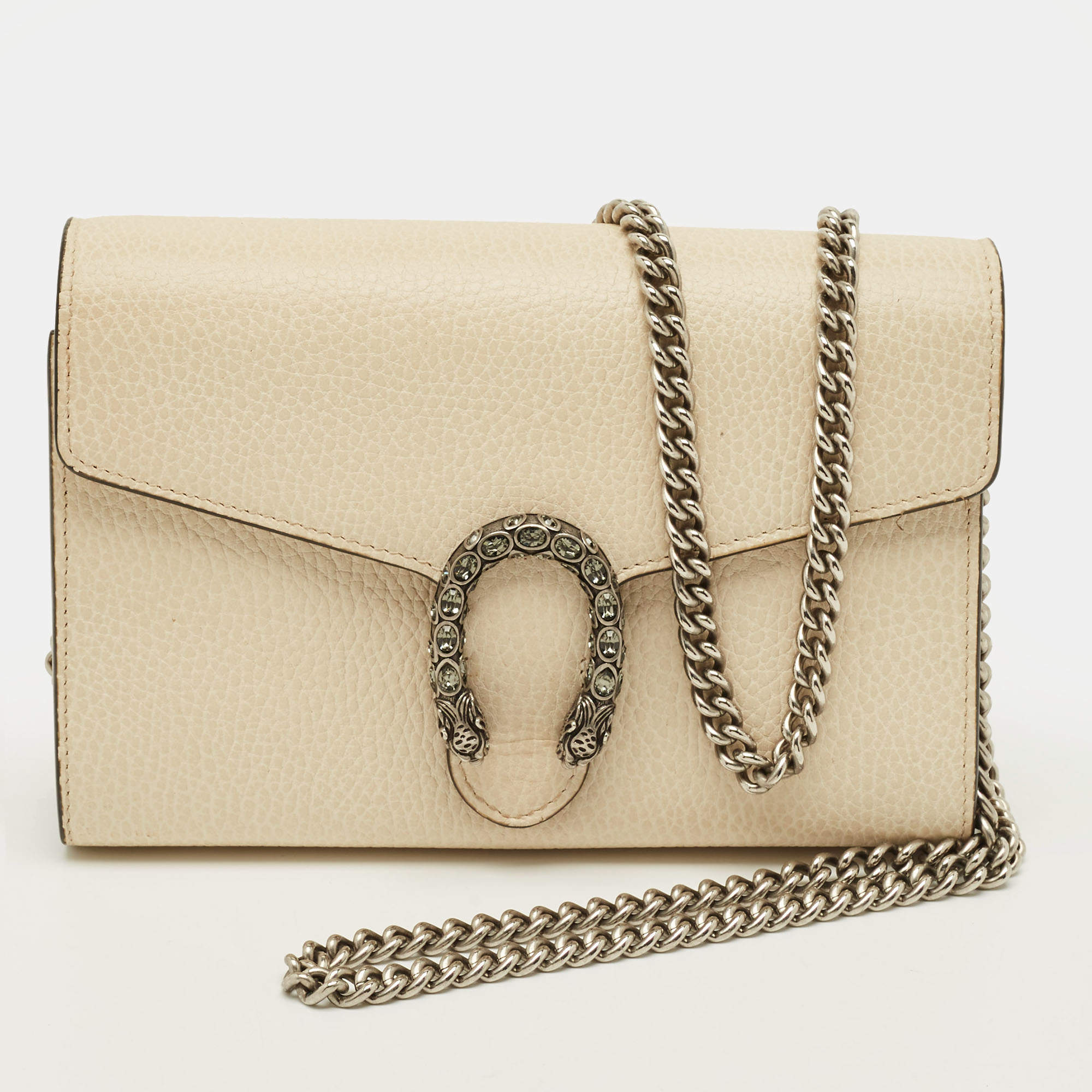 Pre Owned حقيبة كتف غوتشي ديونيسوس كريستال جلد بورجوندي صغيرة