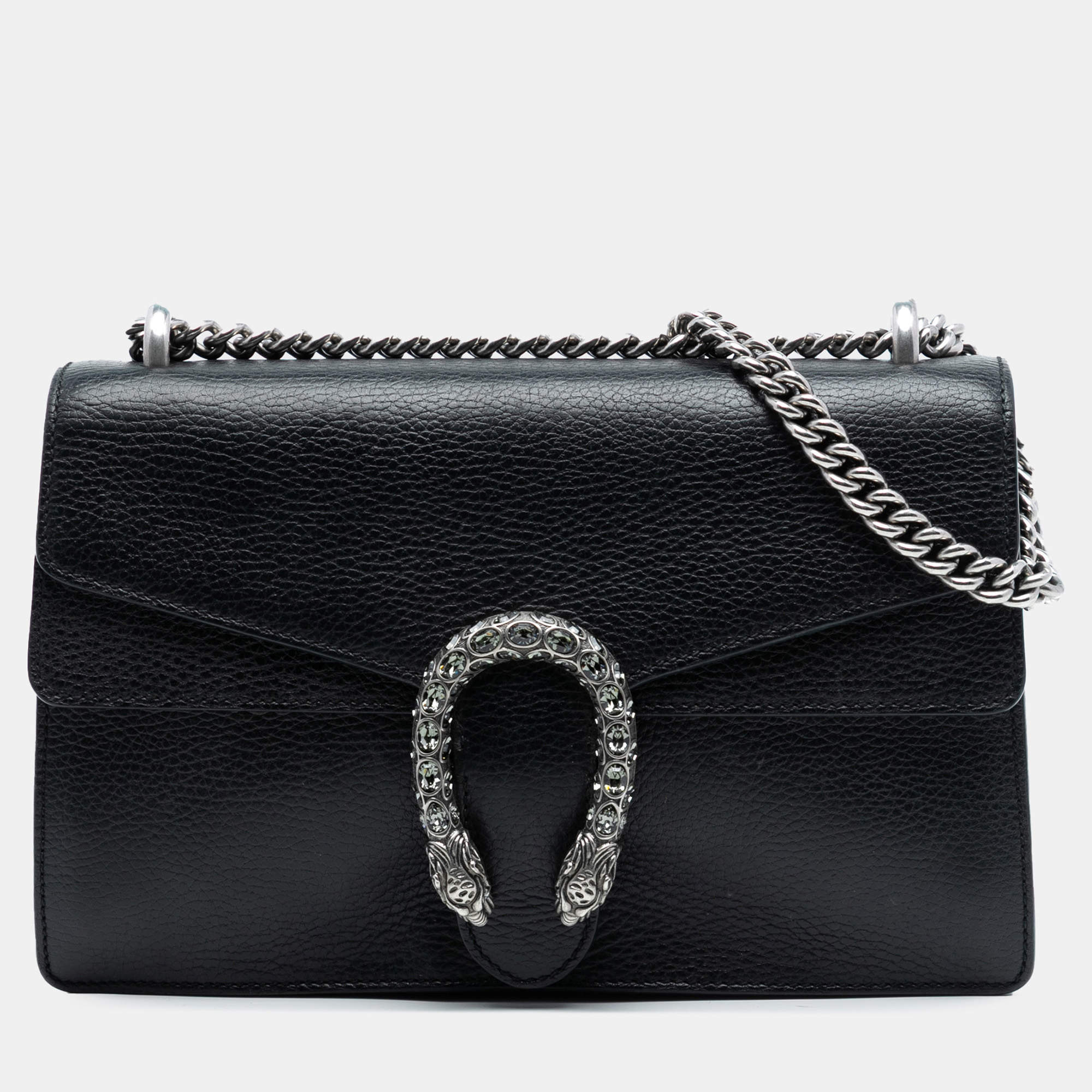 مملوكة مسبقًا Gucci Black Small Leather Dionysus Shoulder Bag