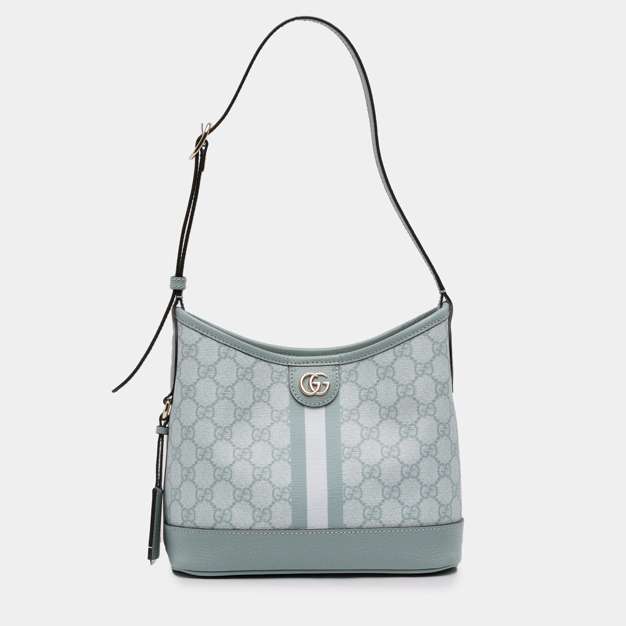 Pre Owned Gucci Blue Small GG Supreme Ophidia Shoulder Bag