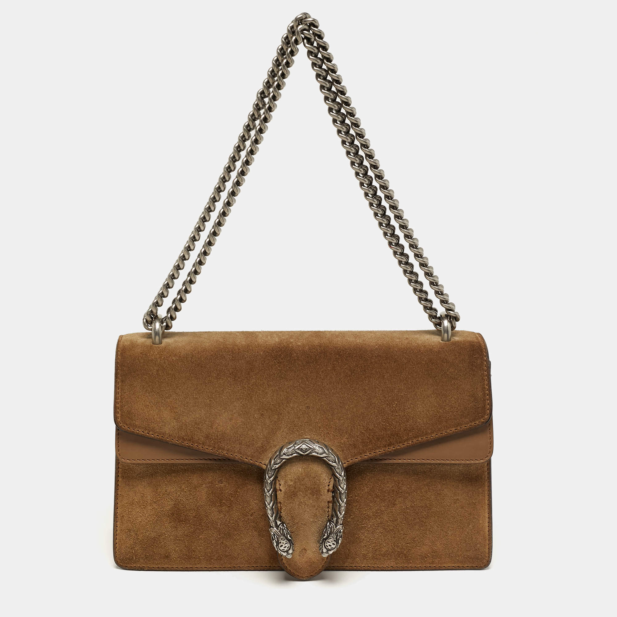 مملوكة مسبقًا Gucci Dionysus Small Beige Leather and Suede Shoulder Bag