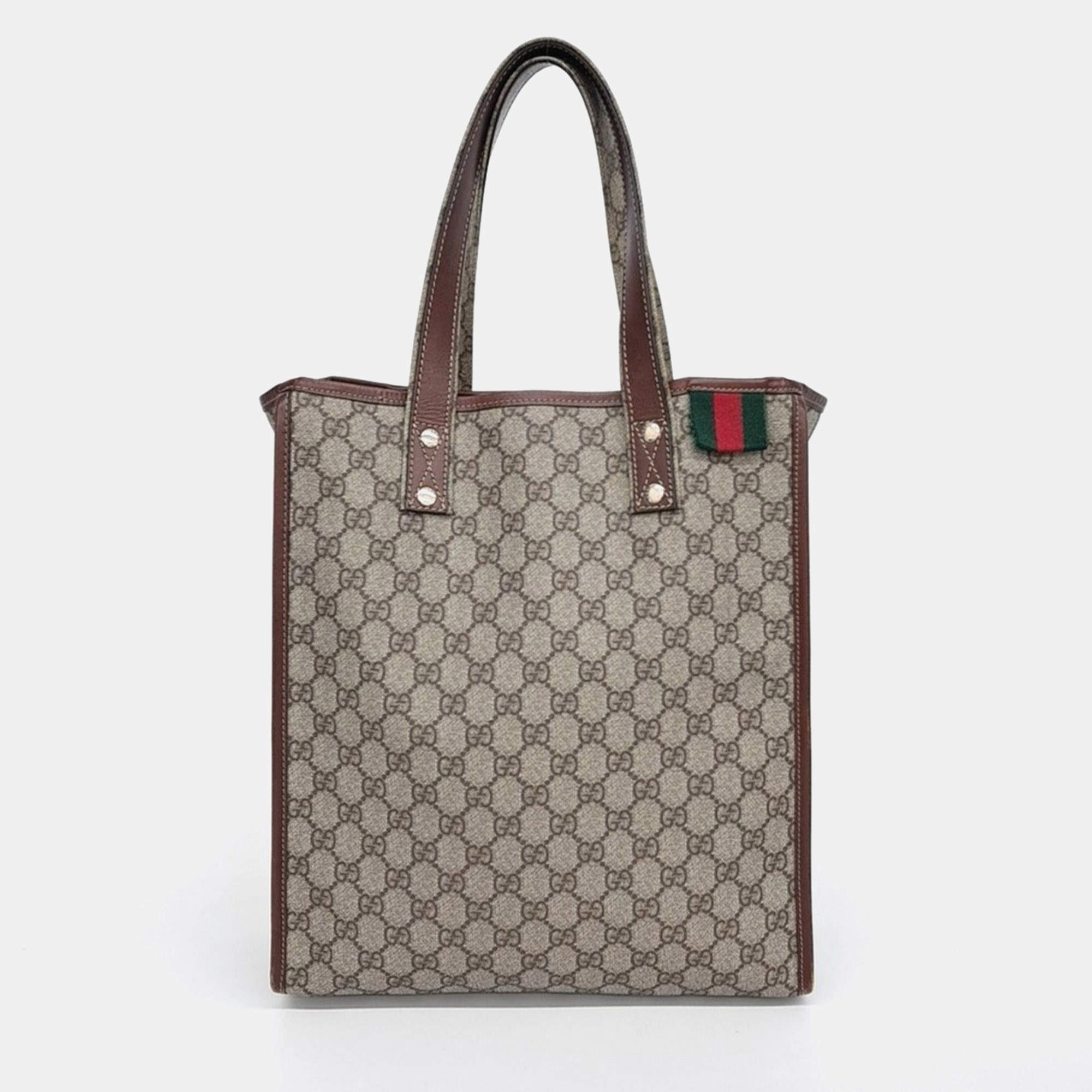 مملوكة مسبقًا Gucci Beige PVC Tote Bag (211135)