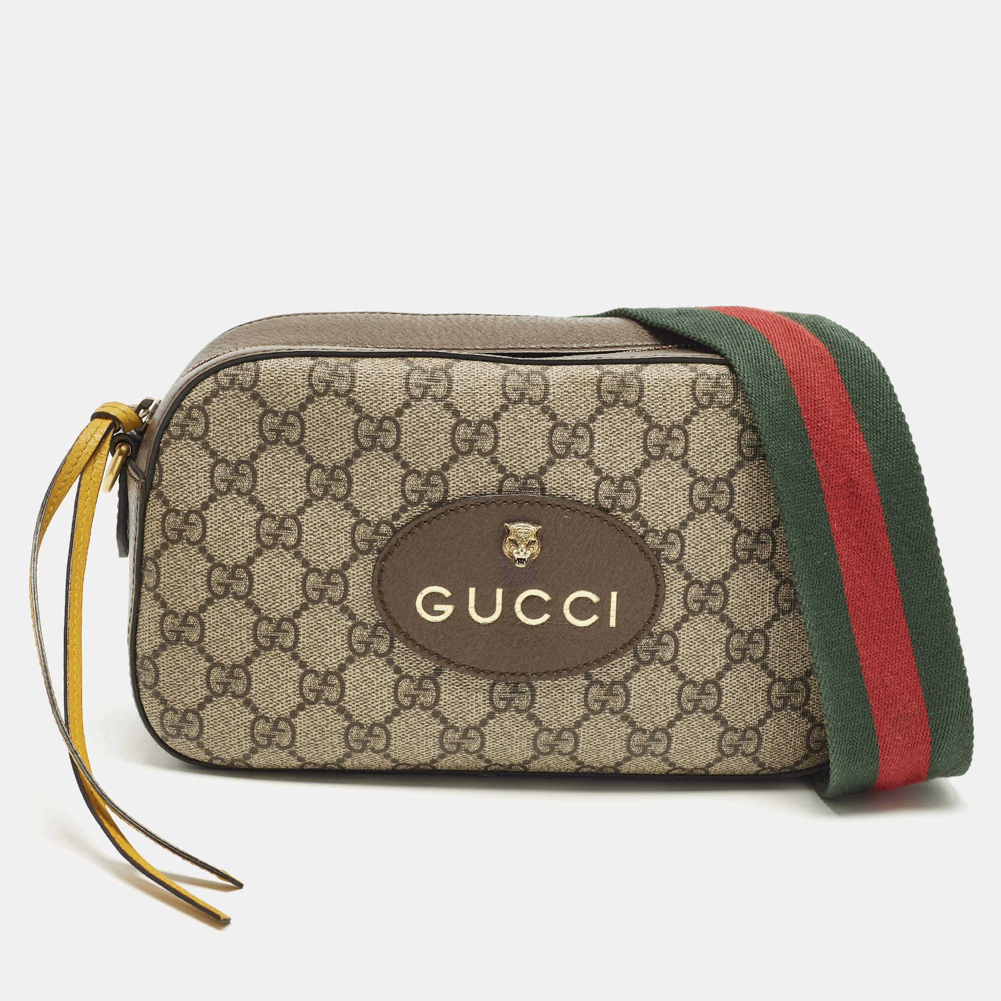 Pre Owned Gucci Neo Vintage Beige/Ebony GG Supreme Canvas Messenger Bag