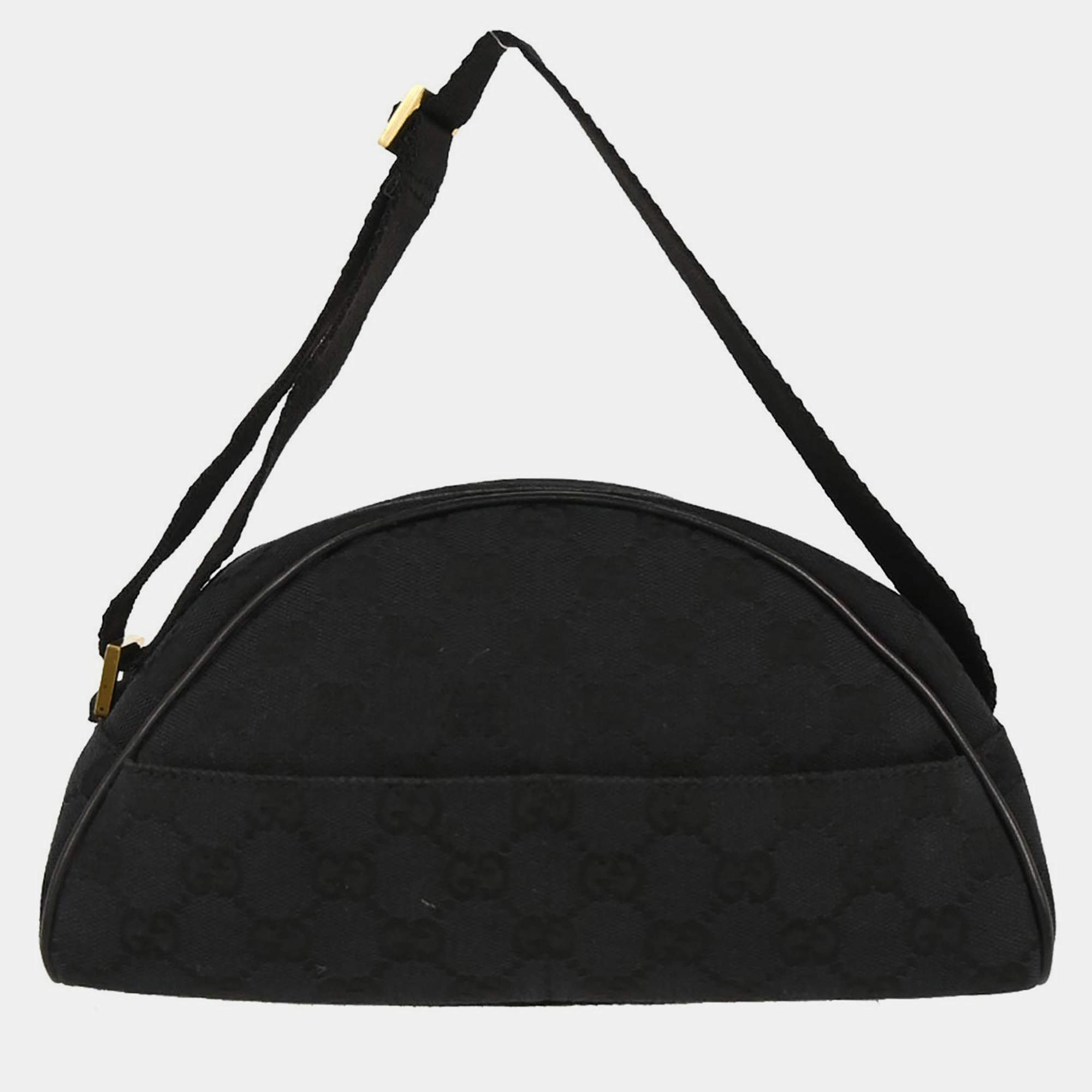 مملوكة مسبقًا Gucci GG Black Canvas Shoulder Bag
