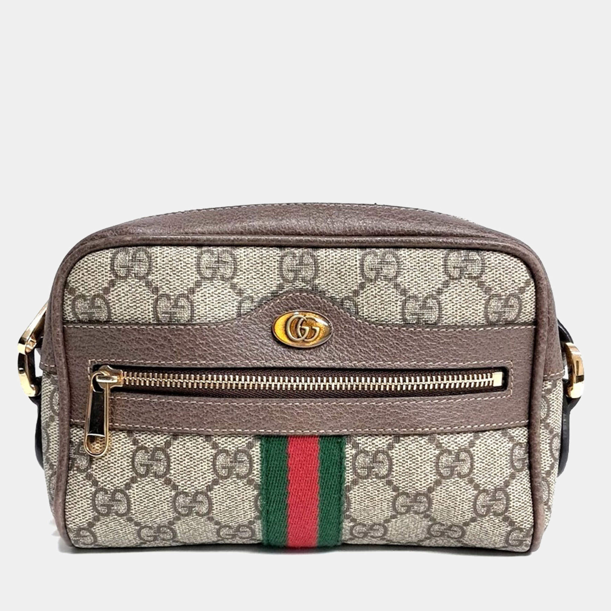 مملوكة مسبقًا Gucci PVC Ophidia Supreme Mini Crossbody Bag