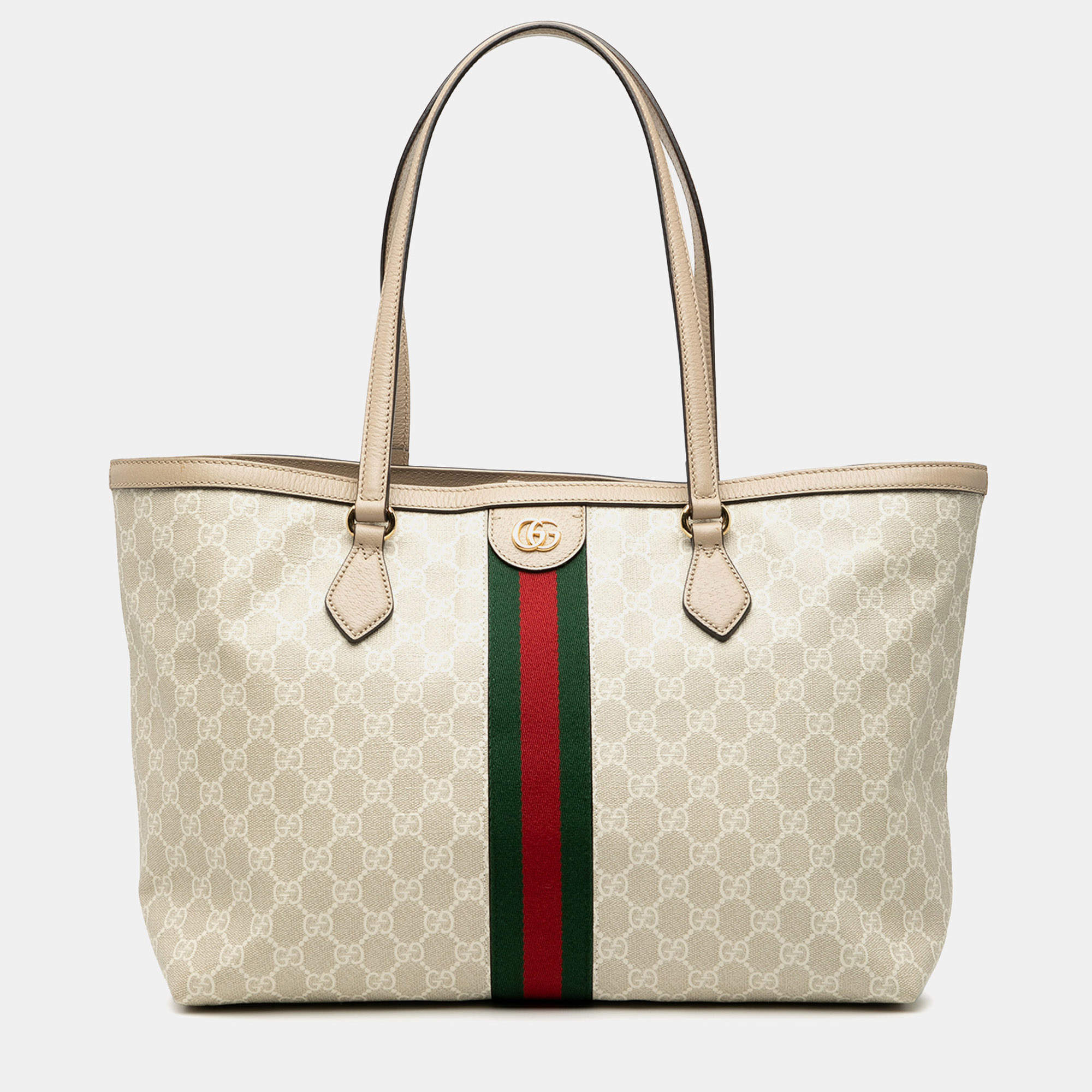 Pre Owned Gucci Brown Medium GG Supreme Ophidia Tote