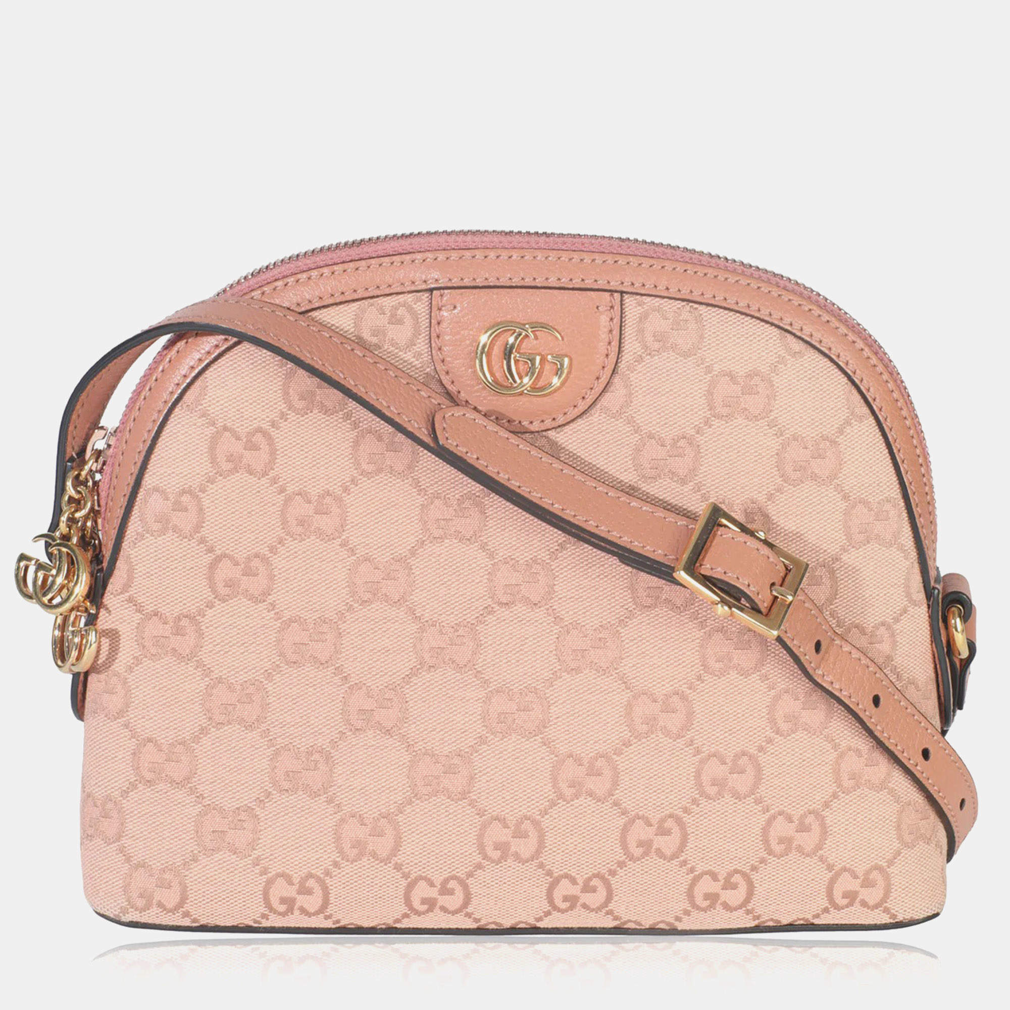 مملوكة مسبقًا حقيبة يد صغيرة غوتشي قماش GG زهري دوم أوفيديا كروس بودي