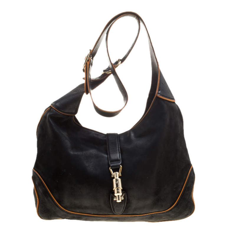مملوكة مسبقًا Gucci Black Leather New Jackie Shoulder Bag