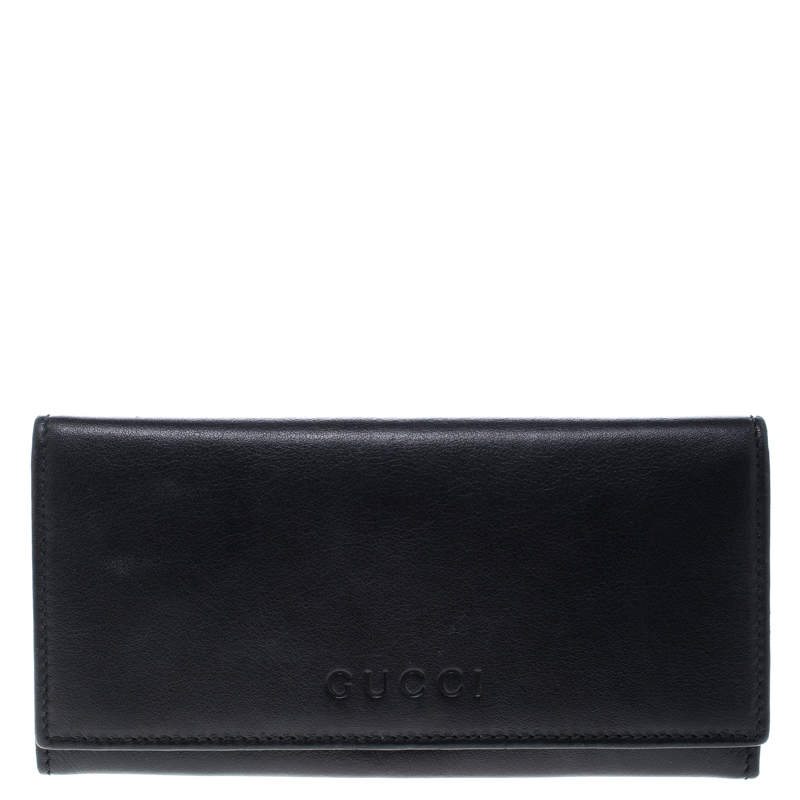 Gucci Black Leather Continental Wallet