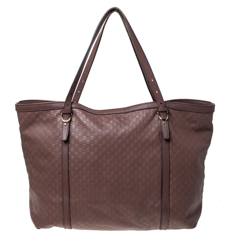 مملوكة مسبقًا Gucci Old Rose Microguccissima Leather Medium Nice Tote