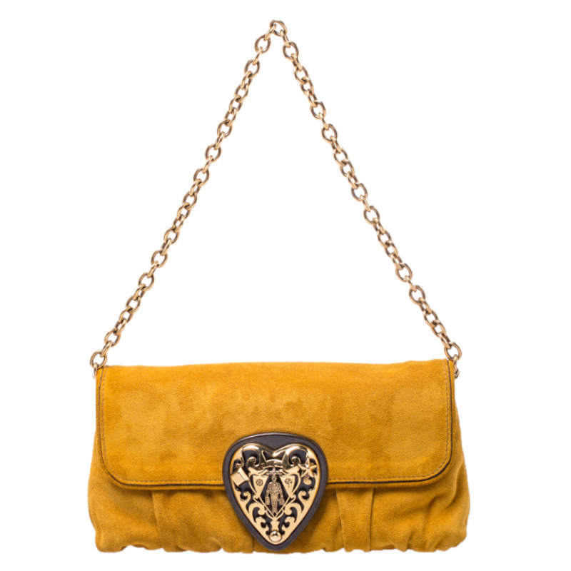 Pre Owned حقيبة كلاتش غوتشي سلسلة هارت بابوسكا سويدي مسترد 