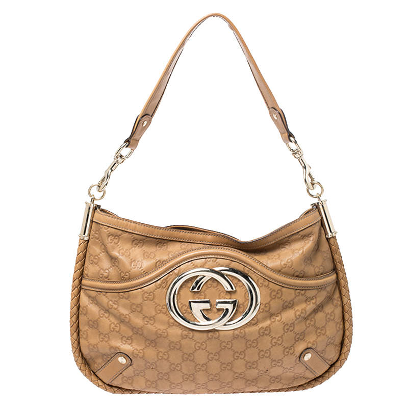 Gucci Tan Leather Medium Britt Shoulder Bag Gucci | TLC