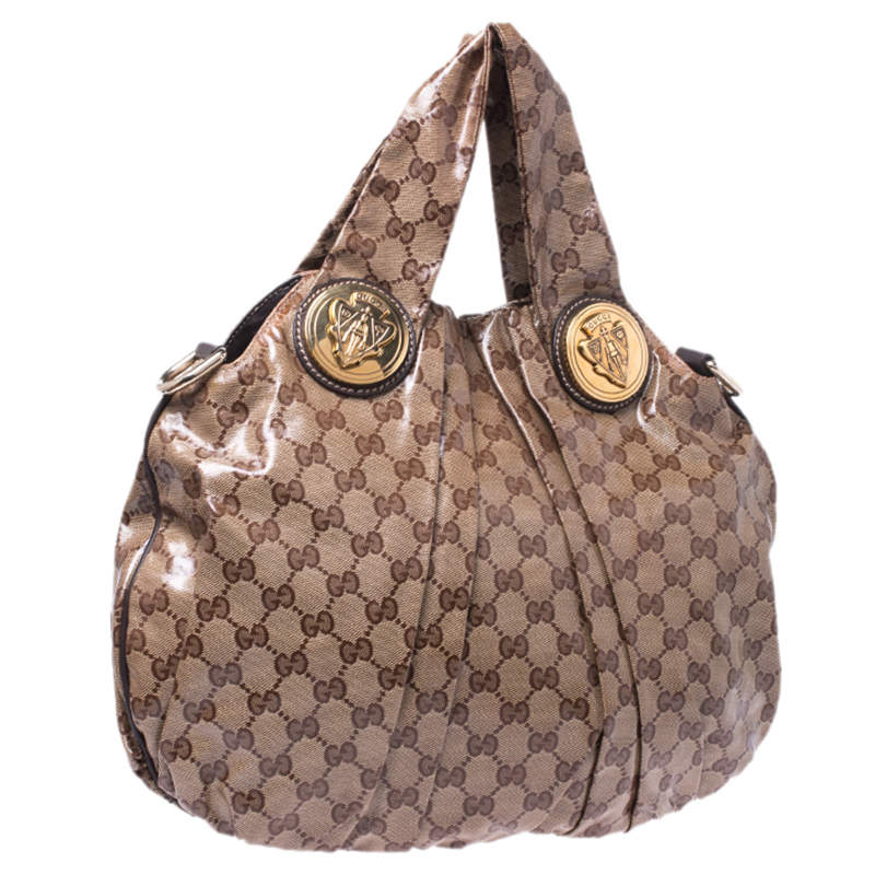 Gucci GG Crystal Canvas Small Hysteria Hobo