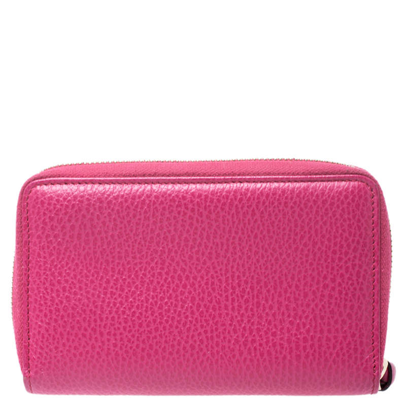 gucci pink leather purse