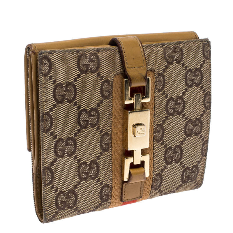 Gucci GG Canvas Compact Wallet w/ Tags