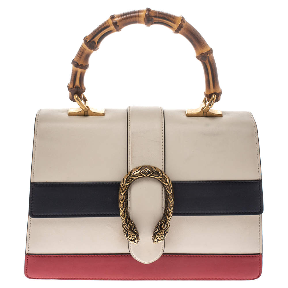 Gucci Tricolor Leather Medium Dionysus Bamboo Top Handle Bag Gucci ...