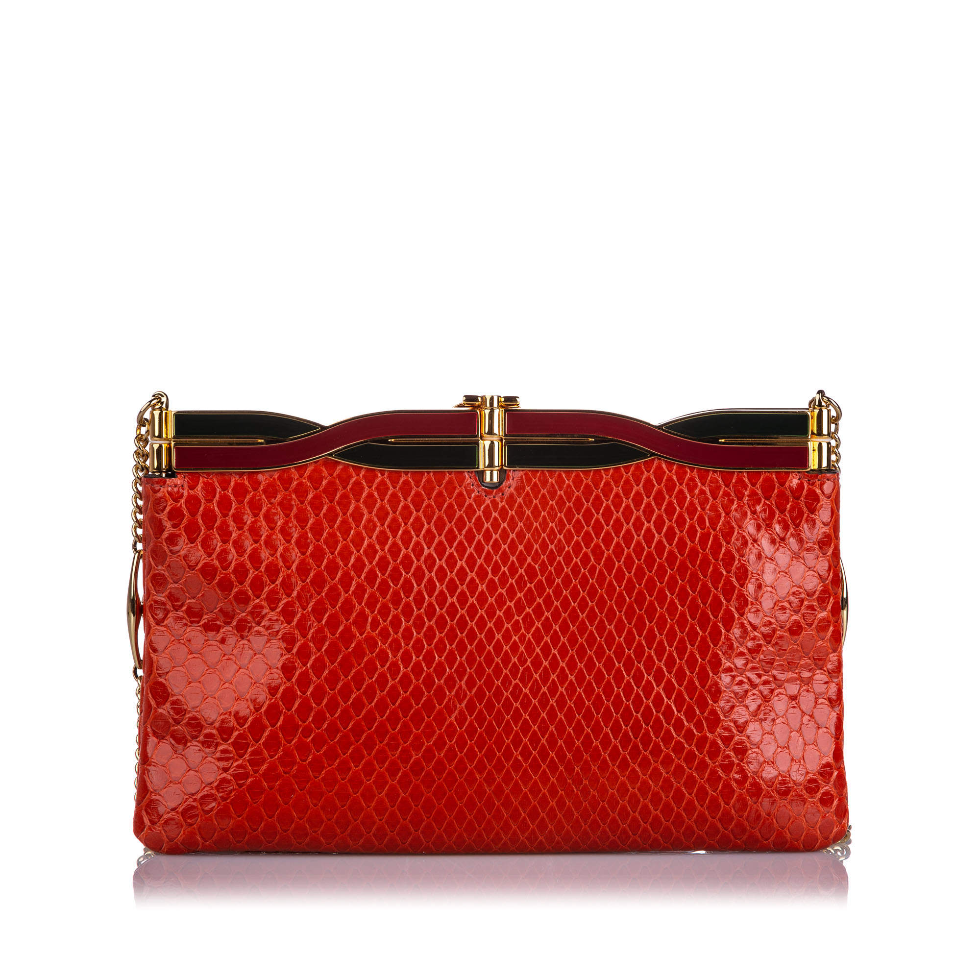 gucci red snakeskin bag