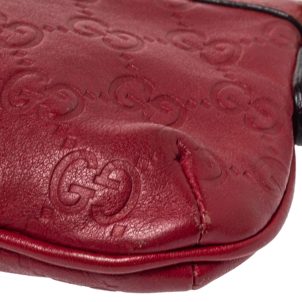 GUCCI-Guccissima-Leather-Chain-Accessory-Pouch-Red-428449 – dct-ep_vintage  luxury Store