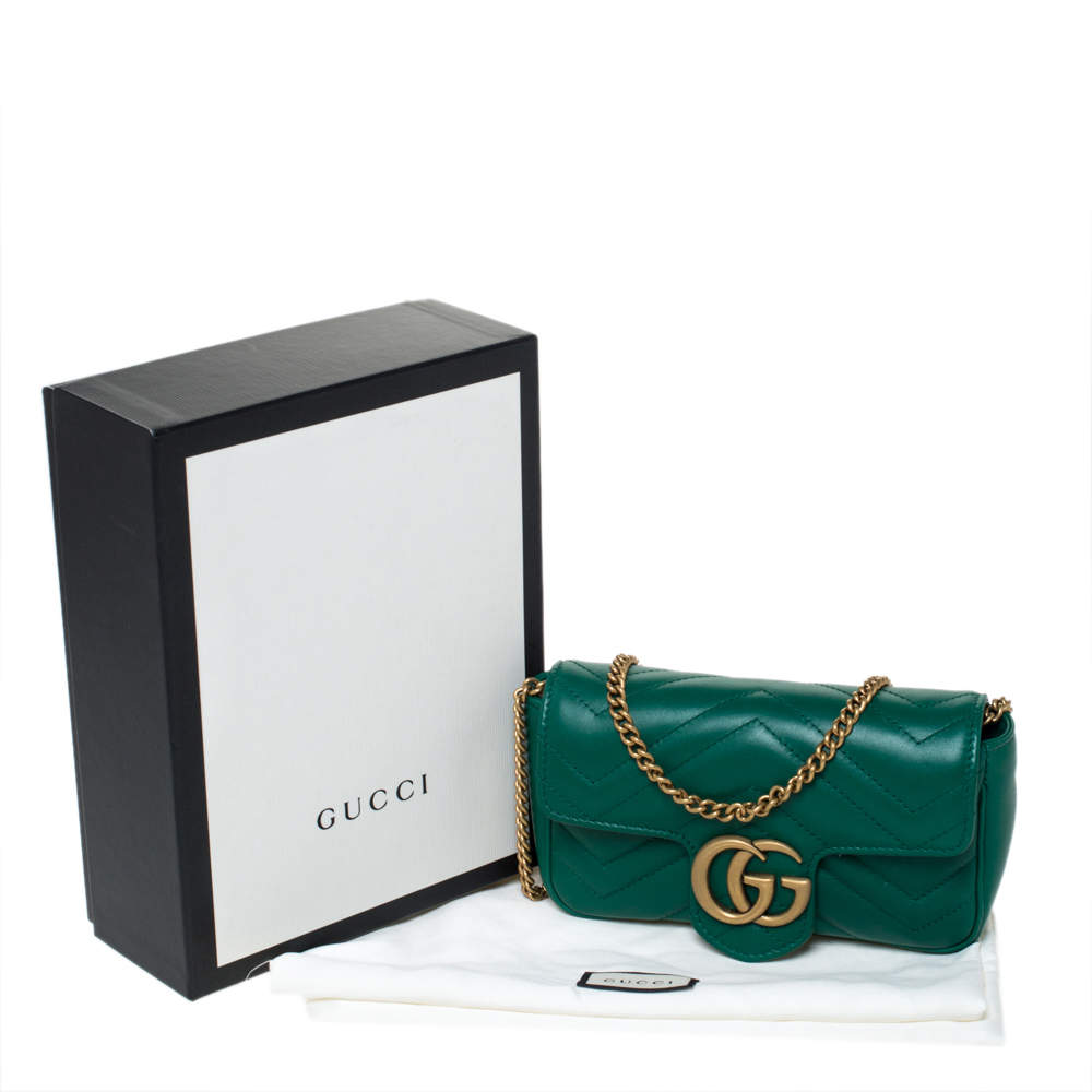 Gucci marmont small 26 new cm Light green Leather ref.268419