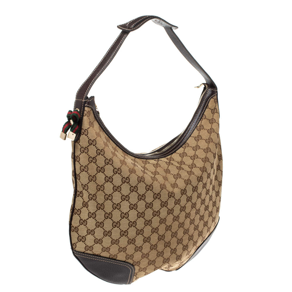 Hobo cloth handbag Gucci Beige in Cloth - 30084384