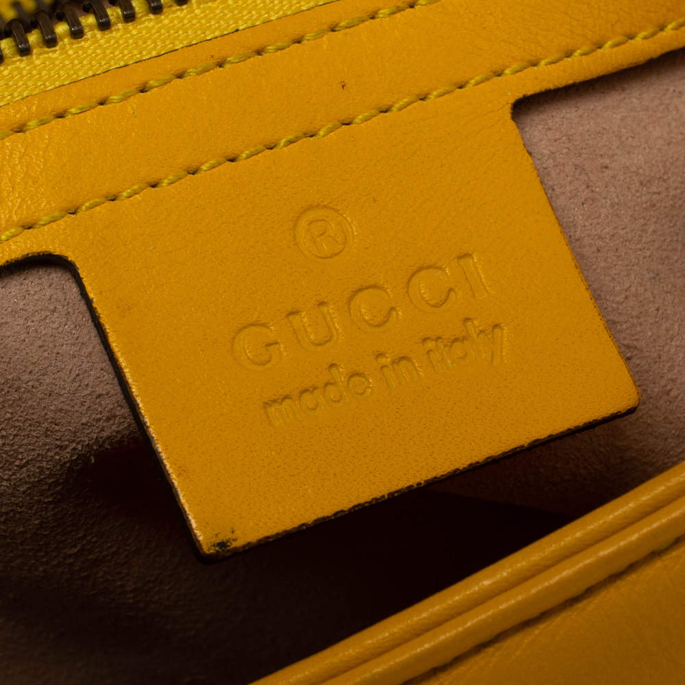 Gucci GG Marmont Mini Camera Bag in Marigold Yellow Matelassé Calfskin -  SOLD