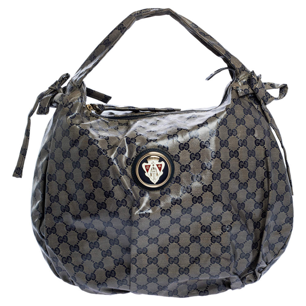 مملوكة مسبقًا Gucci Beige GG Crystal Canvas Hysteria Hobo