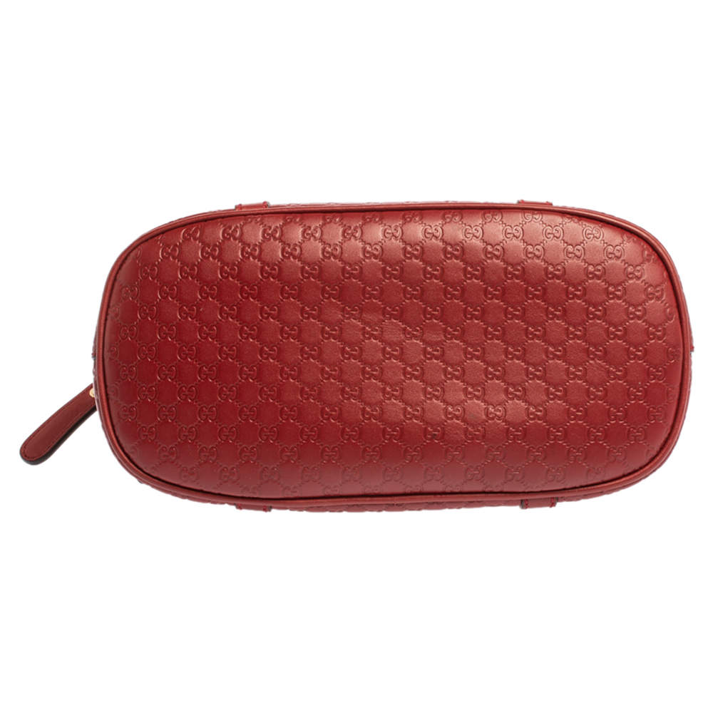Gucci Red Microguccissima Mini Dome Satchel Leather Pony-style calfskin  ref.350290 - Joli Closet