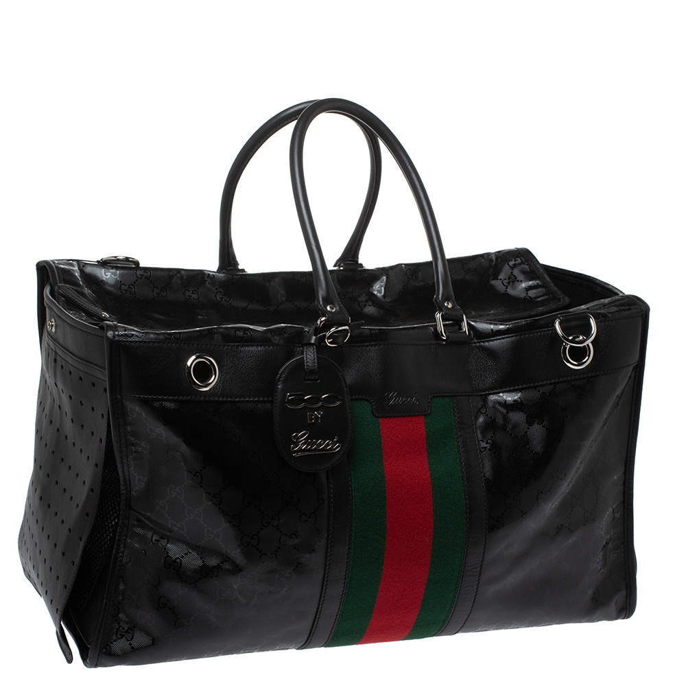 Gucci x Fiat Black GG Imprime Canvas and Leather Special Edition Pet  Carrier Bag at 1stDibs