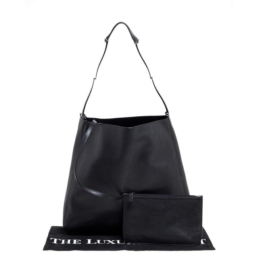 gucci black tote with leather handle