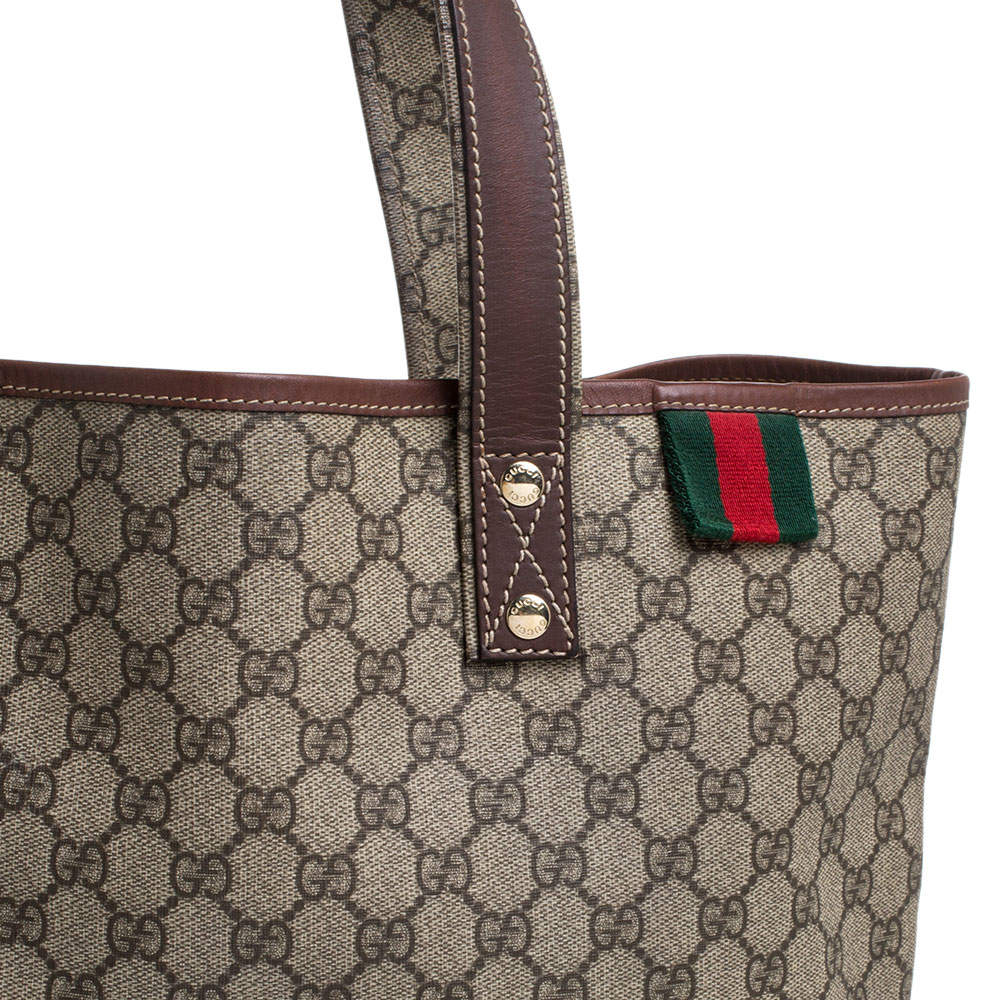 Gucci GUCCI GG Sprem Sherry Line Tote Bag Beige P14363 – NUIR VINTAGE