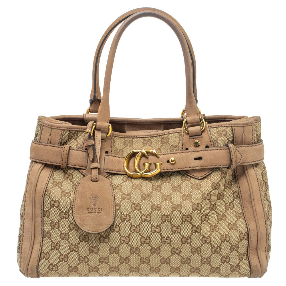 مملوكة مسبقًا حقيبة يد غوتشي "رانينغ" متوسطة نوبوك و كانفاس جي جي بني و بيج 