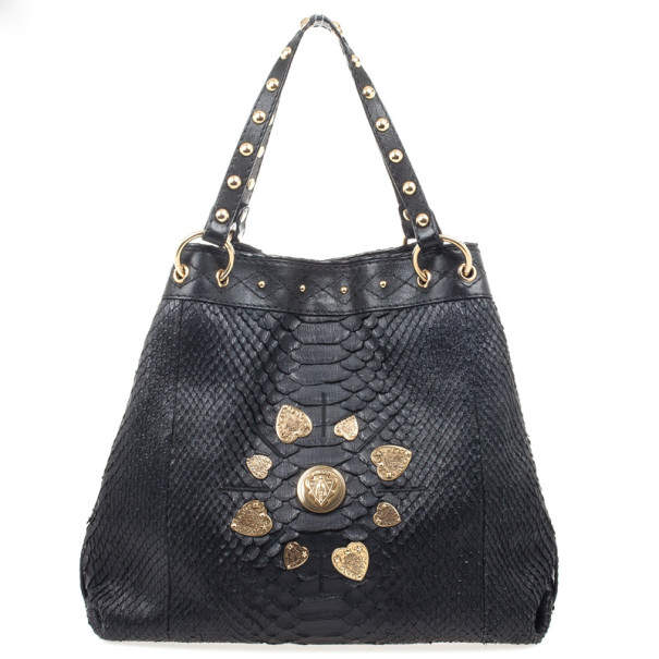 Pre Owned Gucci Limited Edition Large Jockey Python Hobo Bag