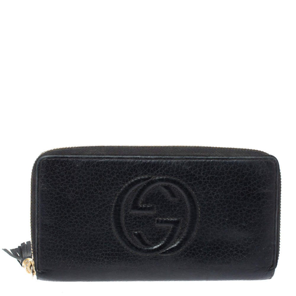 Gucci Black Leather Soho Zip Around Wallet Gucci | TLC