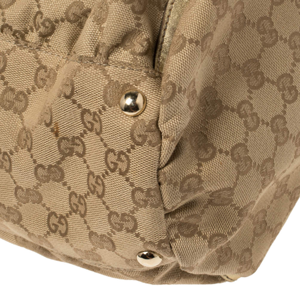 Authentic GUCCI Shoulder Bag D Ring GG Canvas – KimmieBBags LLC