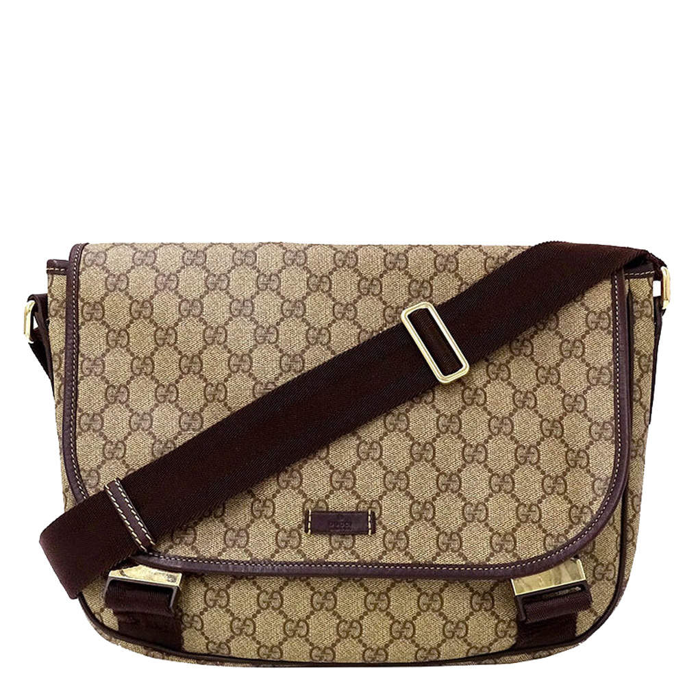 gucci gg canvas messenger bag