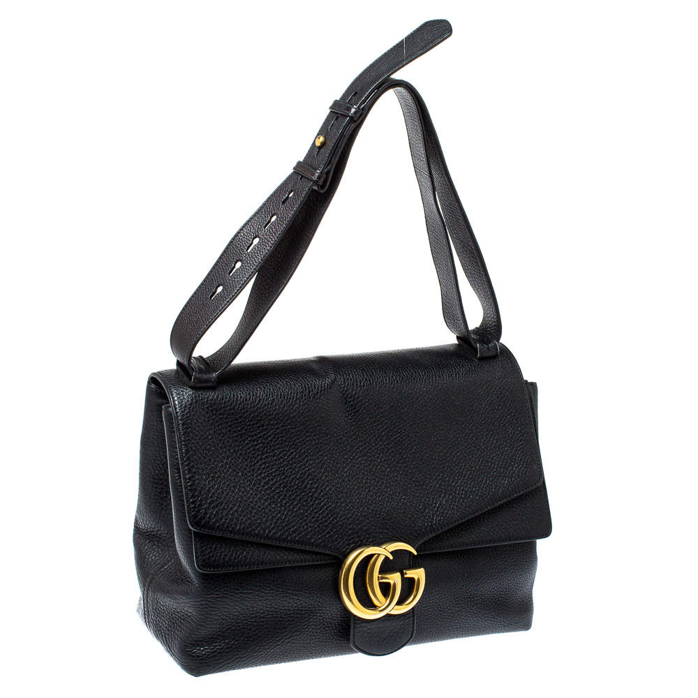 Used : GUCCI​ Marmont ​GG Lamb​ Black - Authentic​ bag Size : 26 -  9brandname