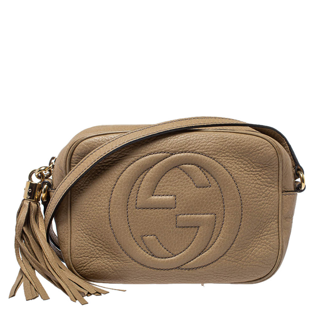Gucci Beige Leather Soho Disco Crossbody Bag Gucci | The Luxury Closet