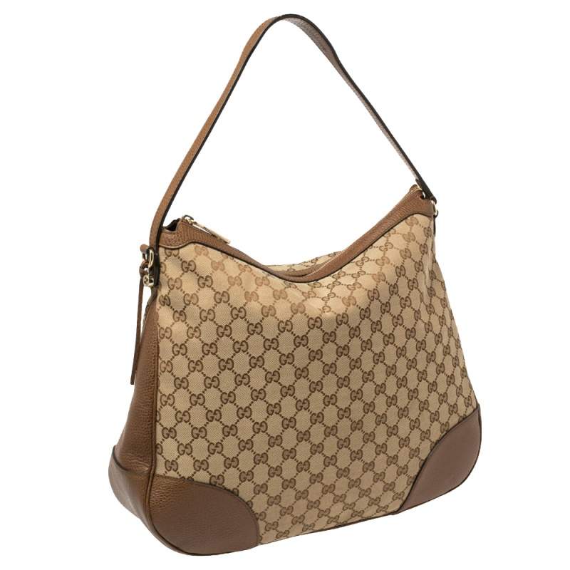 Hobo cloth handbag Gucci Brown in Cloth - 10364133