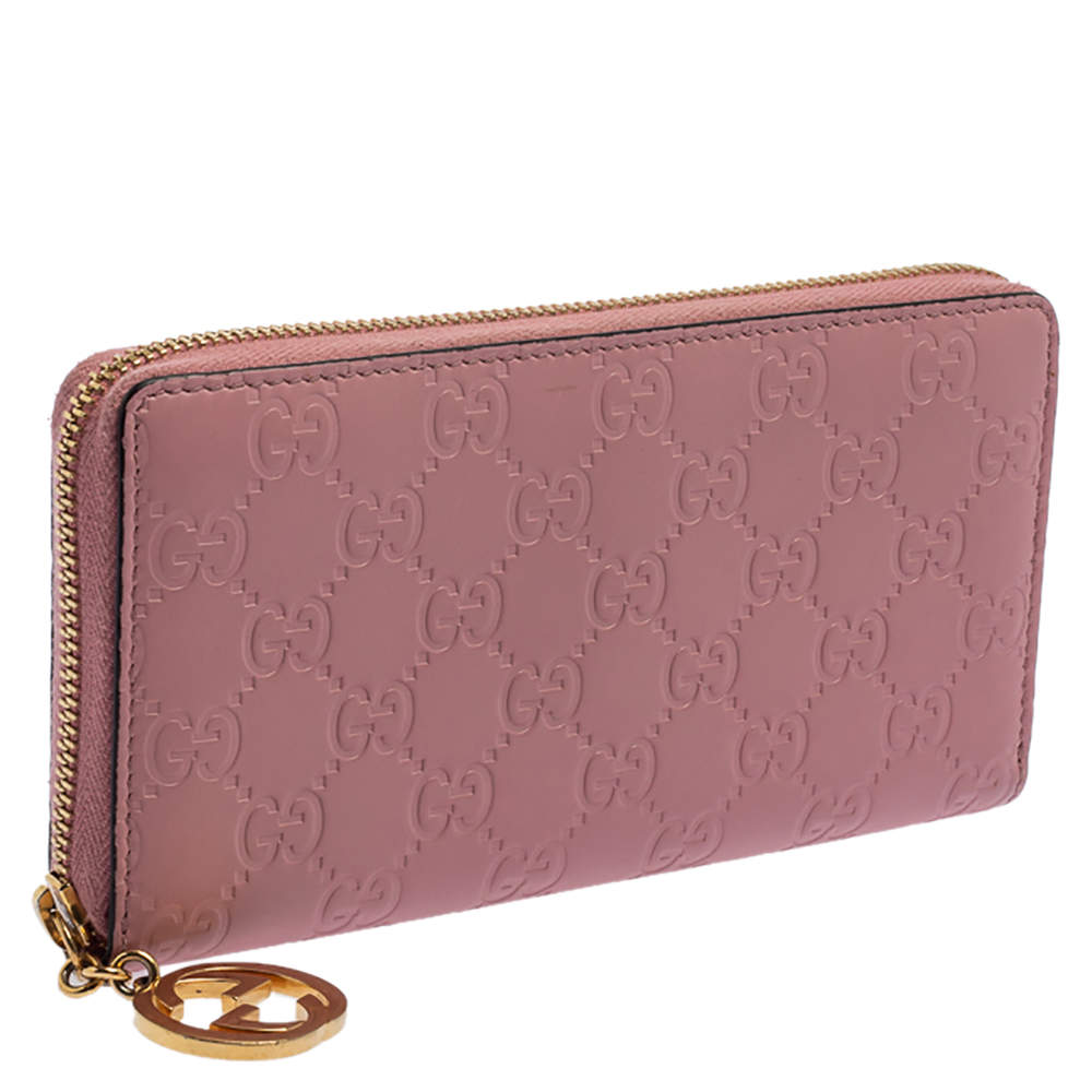 pink wallet gucci