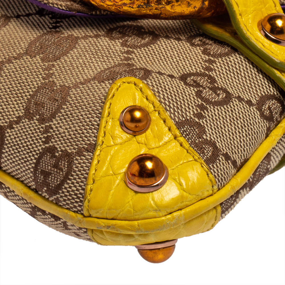 Gucci Limited Edition Beige GG Canvas Croc Embossed Tom Ford Snake Chain  Clutch Bag - Yoogi's Closet