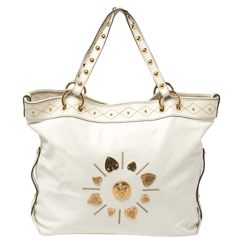 مملوكة مسبقًا حقيبة يد غوتشي ايرينا كبيرة جلد أبيض 