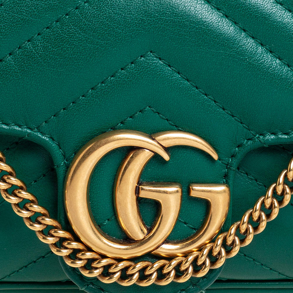 GG Marmont green Super Mini shoulder bag #Sponsored #green