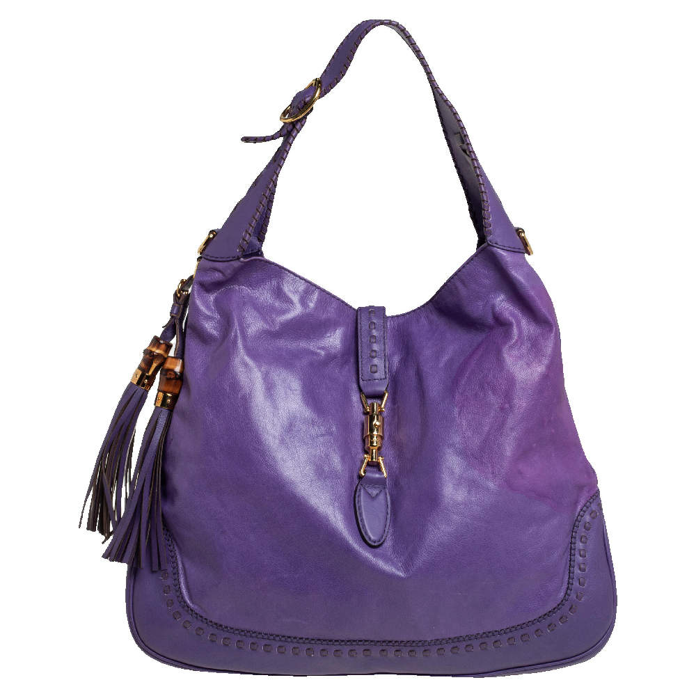 Gucci Purple Leather New Jackie Hobo Gucci | The Luxury Closet