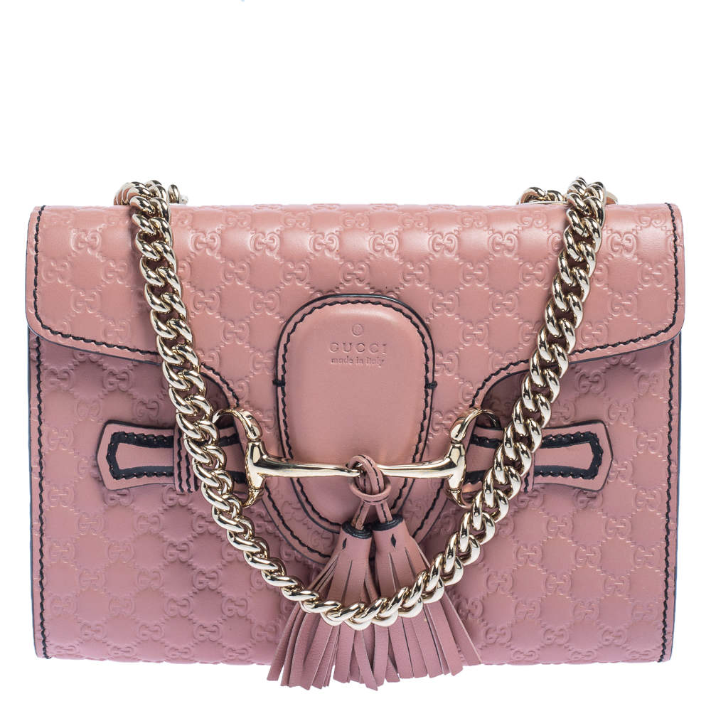 Gucci Pink Microguccissima Leather Mini Emily Crossbody Bag Gucci | The ...