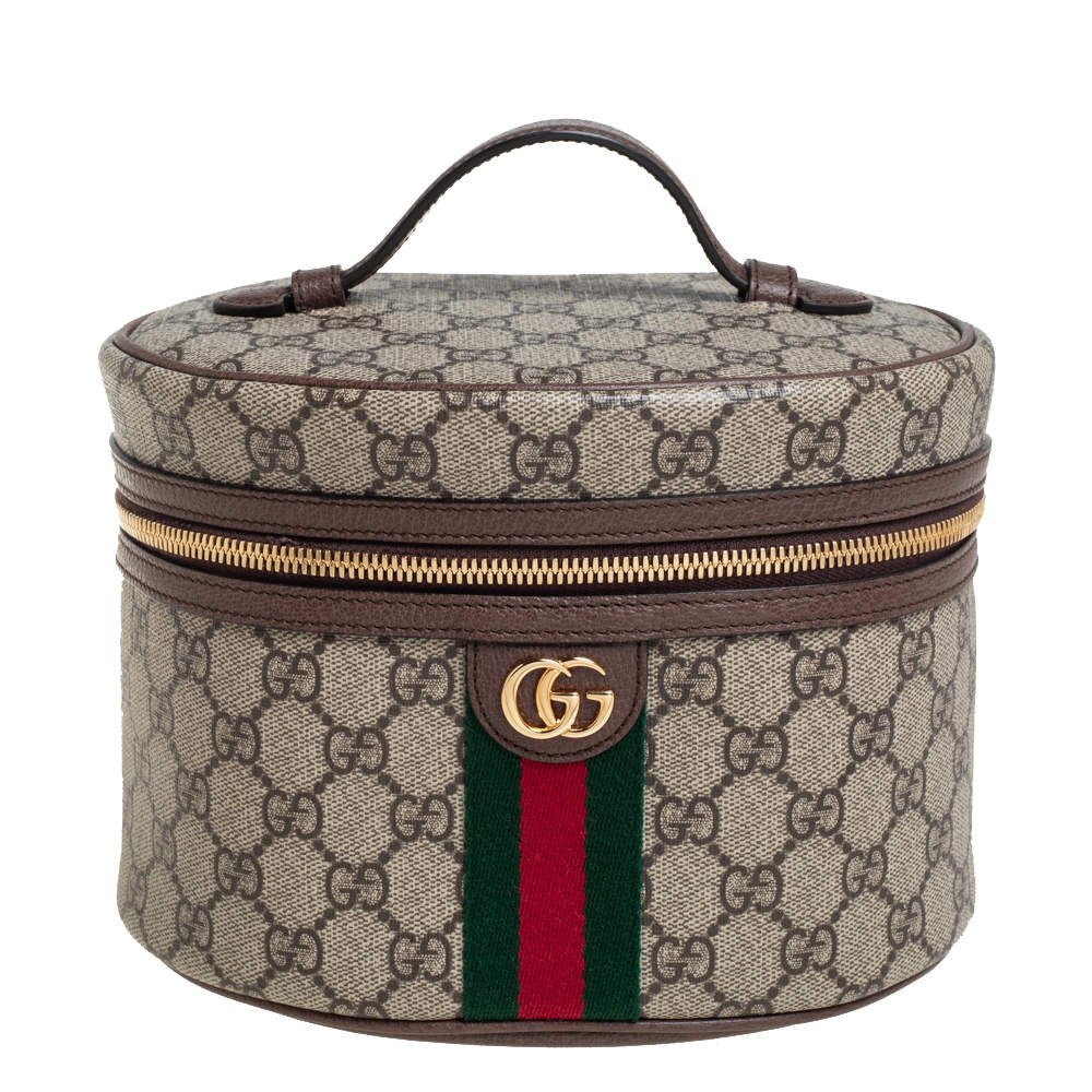Gucci Beige/Brown GG Coated Canvas Ophidia Cosmetic Case